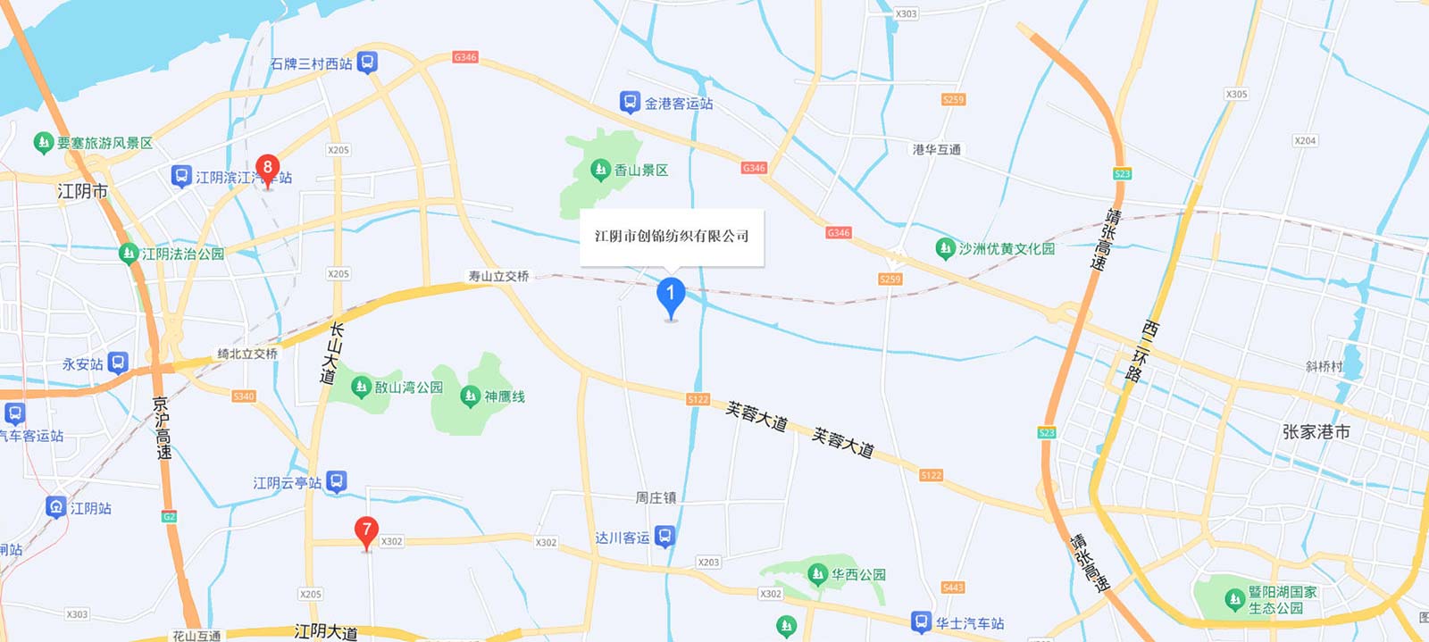Jiangyin Chuangjin Textile Co., Ltd. location map